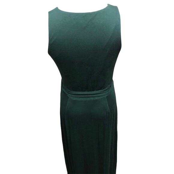 LOFT sleeveless belted wrap dress Small Petite Green Polyester, Spandex, Rayon - Picture 5 of 7